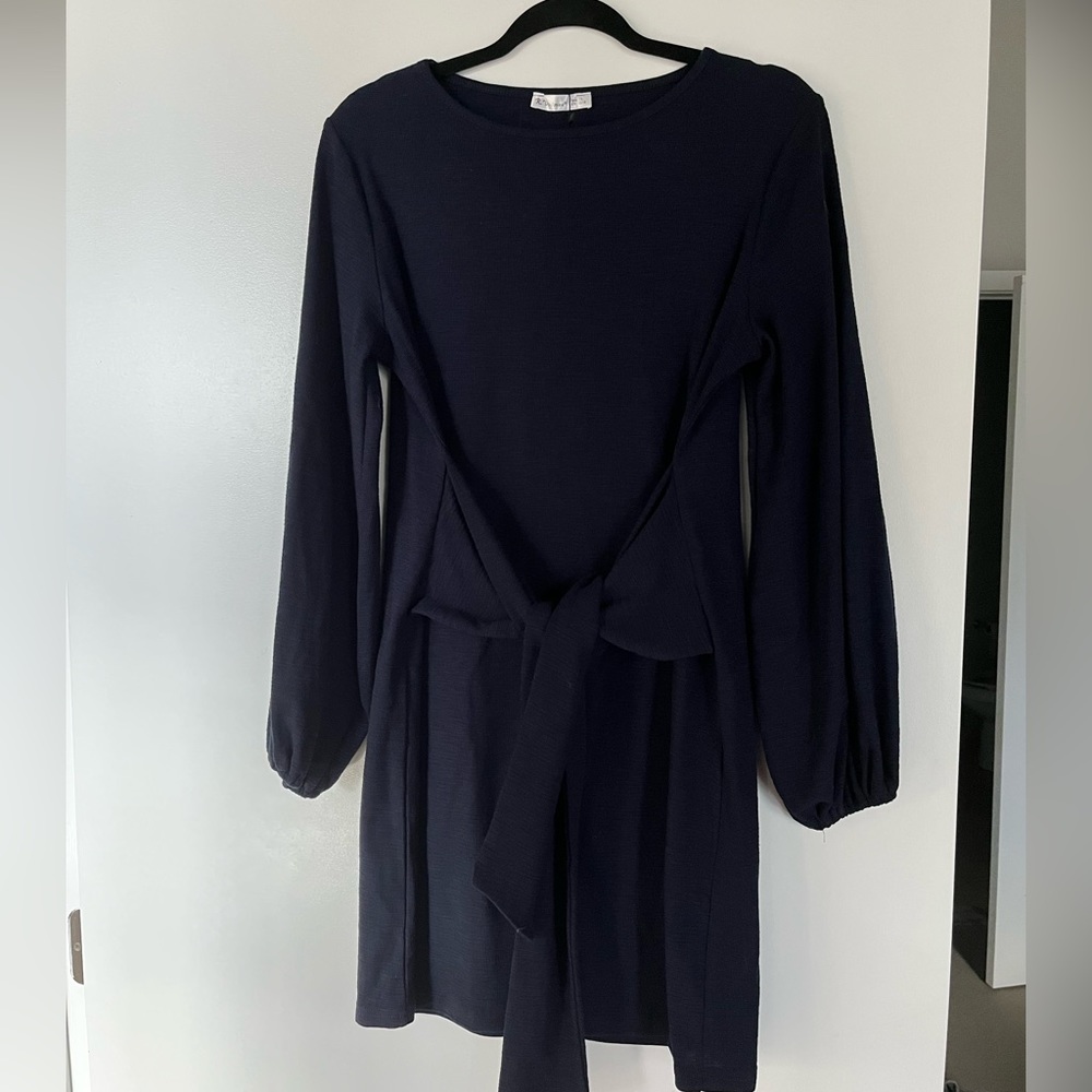 Tie-front Sweater Dress